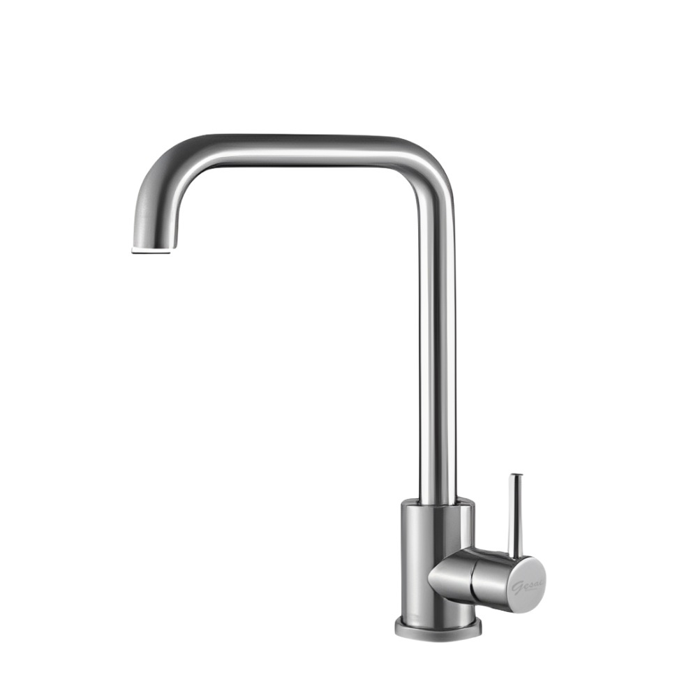 【GESAI 格賽】無鉛304不鏽鋼廚房龍頭B-10115-LT5(可配合安裝兩用水龍頭/洗手台龍頭/無鉛龍頭/廚房龍頭)