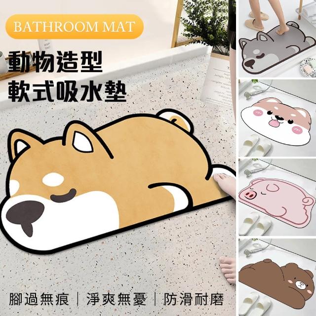 【半島良品】奈米絨軟式地墊/吸水防滑仿珪藻土踏墊(多款任選/1入組)