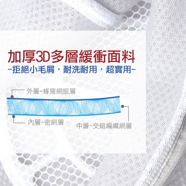【AXIS 艾克思】三明治加厚密網內衣清洗袋_3入(貼身衣物專用) 