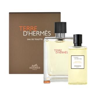 【Hermes 愛馬仕】大地男性淡香水禮盒(淡香水 100ml+沐浴洗髮露 80ml平行輸入)