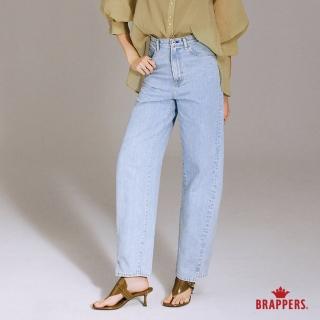 【BRAPPERS】女款 Boy friend系列-高腰天絲棉錐形牛仔褲(淺雪花藍)