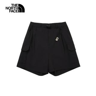 【The North Face】TNF 休閒 UPF防曬短褲 W MTN RIPSTOP CARGO SHORT- AP 女 黑(NF0A8C11JK3)