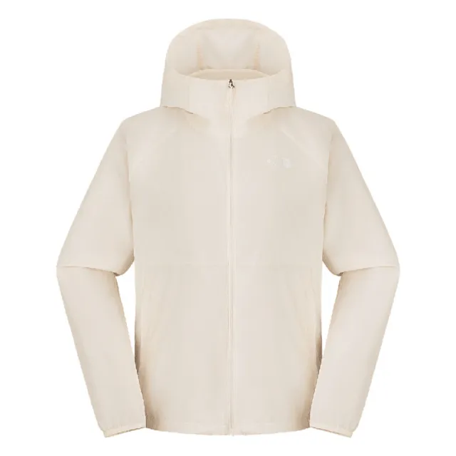【The North Face】TNF 休閒 UPF防曬防風外套 W FLYWT WIND JACKET - AP 女 米白(NF0A8EXDQLI)