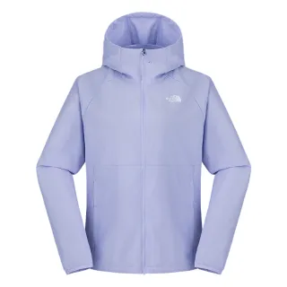 【The North Face】TNF 休閒 UPF防曬防風外套 W FLYWT WIND JACKET - AP 女 紫(NF0A8EXD0VI)