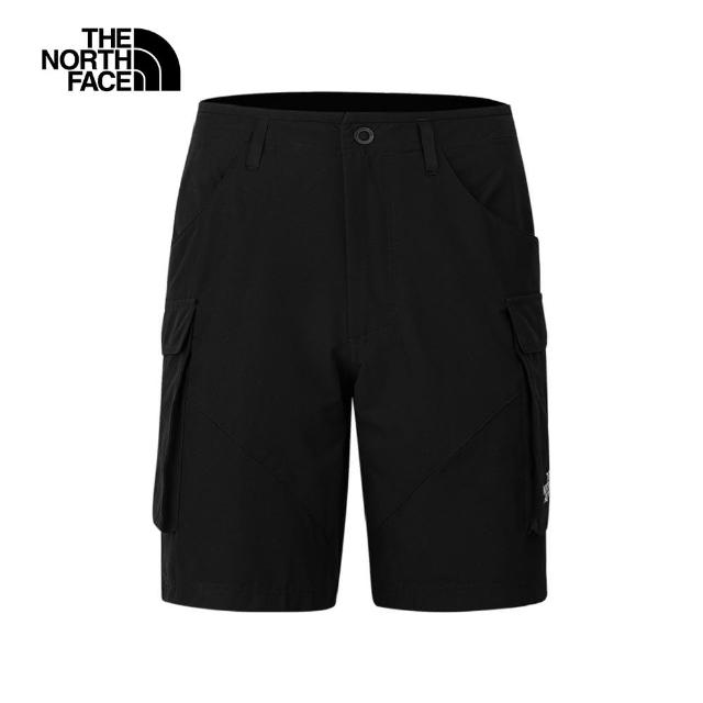 【The North Face】TNF 休閒 DWR防潑水短褲 M EXPLORATION CARGO SHORT - AP 男 黑(NF0A8EYCJK3)