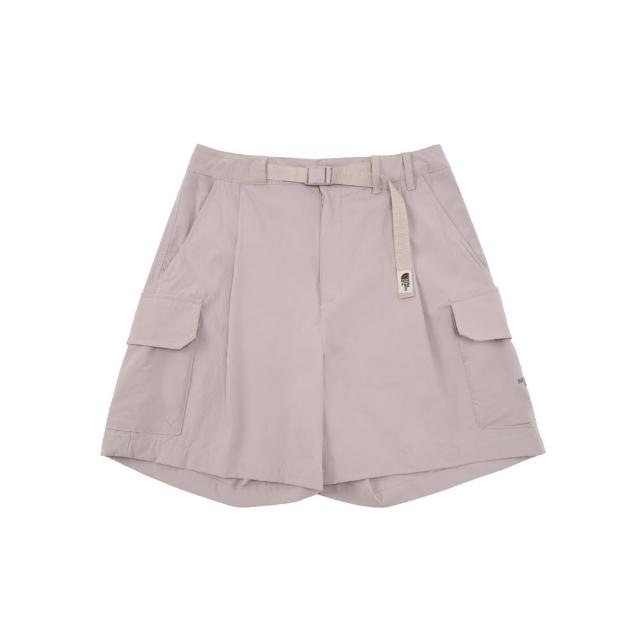 【The North Face】TNF 休閒 UPF防曬短褲 W MTN RIPSTOP CARGO SHORT- AP 女 灰(NF0A8C111OA)