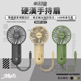 【樂活不露】硬漢手持扇 RHF-01(雙層扇葉 USB充電 手持扇 風扇 露營 逐露天下)