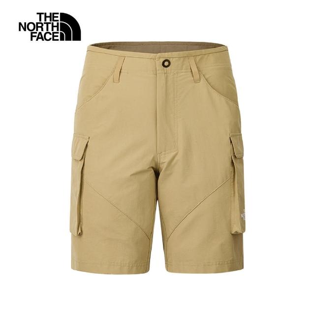 【The North Face】TNF 休閒 DWR防潑水短褲 M EXPLORATION CARGO SHORT - AP 男 卡其(NF0A8EYCLK5)