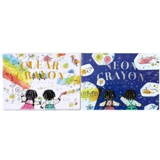【KOKUYO】日本製 CLEAR CRAYON 5色安全無毒蠟筆 兒童蠟筆/2款(透明、螢光)