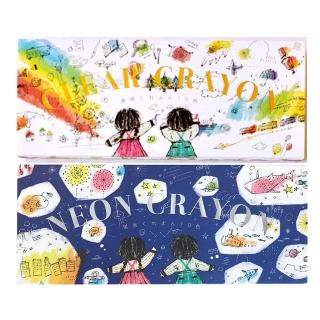 【KOKUYO】日本製 CLEAR CRAYON 10色安全無毒蠟筆 兒童蠟筆/2款(透明、螢光)