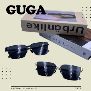 【GUGA】偏光金屬太陽眼鏡 薄鋼酷炫款(抗UV 未來感設計 輕薄鏡框 抗敏)