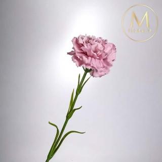 【Floral M】手感保濕康乃馨冰莓粉仿真花材（2入組）(人造花/塑膠花/假花/裝飾花)