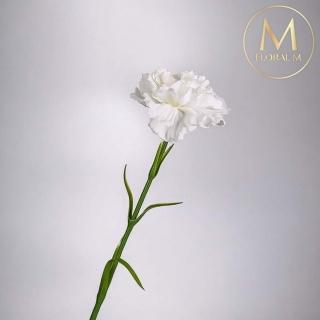 【Floral M】手感保濕康乃馨優雅白仿真花材（2入組）(人造花/塑膠花/假花/裝飾花)