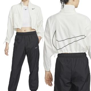【NIKE 耐吉】JKT WVN GCEL 女款 米色 運動 休閒 立領 刺繡Logo 風衣 短版 外套 HM4629-133