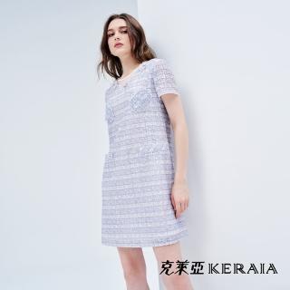 【KERAIA 克萊亞】春曦輕語蕾絲花紗小洋裝