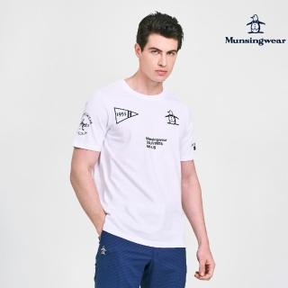【Munsingwear】企鵝牌 男款白色企鵝高爾夫圖案復刻純棉舒適經典百搭短袖T SHIRT MGVL2507