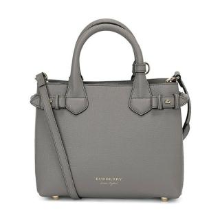 【BURBERRY 巴寶莉】經典Banner皮革拚接格紋小型手提包/肩揹包(多色可選)