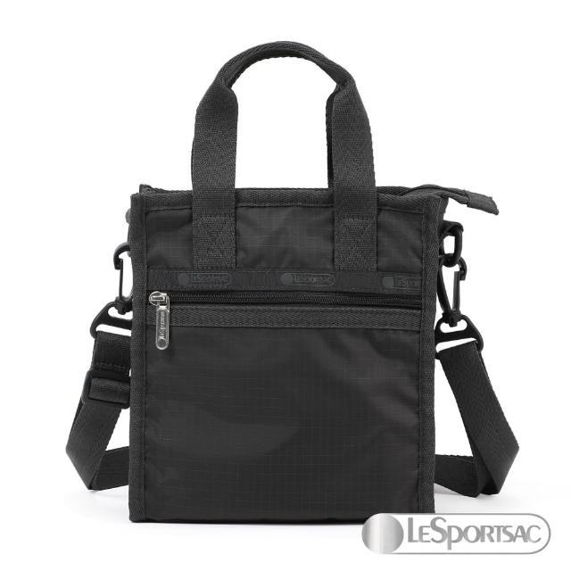【Lesportsac】輕量迷你兩用托特包(霧灰黑)