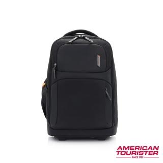【AMERICAN TOURISTER 美國旅行者】SEGNO 2.0 日常商務多功能拉桿兩用筆電後揹包/登機箱/電腦包16吋(黑)