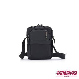 【AMERICAN TOURISTER 美國旅行者】SEGNO 2.0 日常商務多功能斜肩包/側揹包/斜揹包/小包/單肩包(黑)