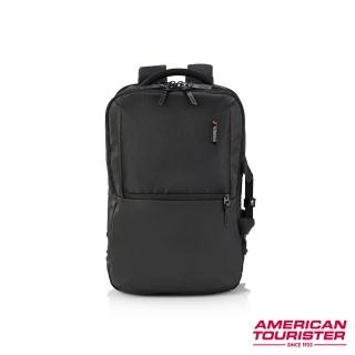 【AMERICAN TOURISTER 美國旅行者】SEGNO 2.0 專業背提兩用多功能筆電後揹包/雙肩包/電腦包/包包17吋(黑色)