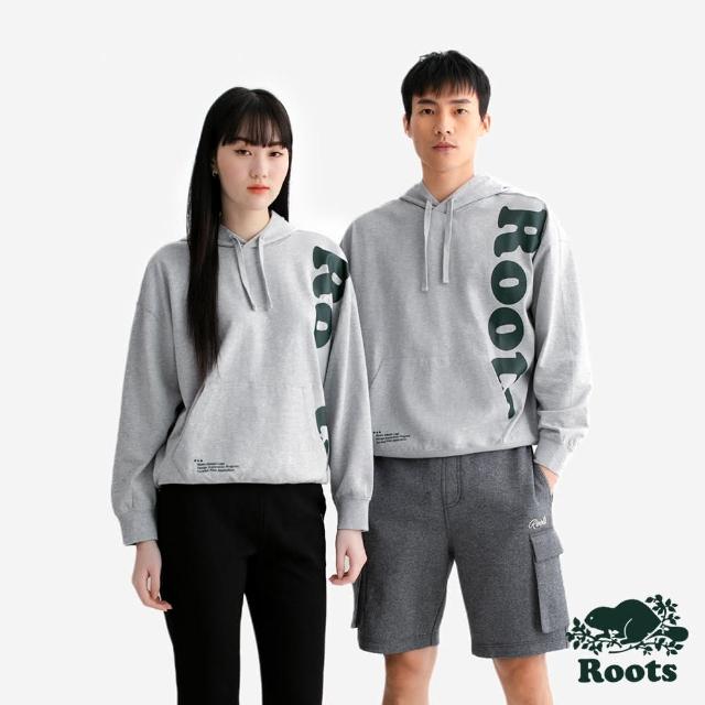 【Roots】Roots中性-GF MODERN CLASSIC 連帽上衣(混色灰)