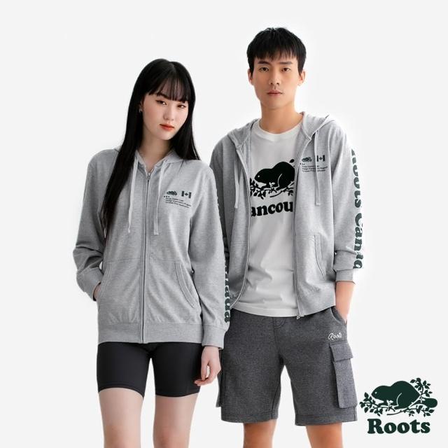 【Roots】Roots中性-GF MODERN CLASSIC 連帽外套(混色灰)