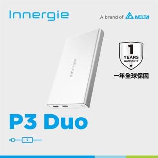 【Innergie】P3 Duo 10000mAh 30W 雙孔USB-C 行動電源 白(一年全球保固)
