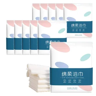 【SYU】10入組 拋棄式旅行浴巾(加大加厚 一次性浴巾 浴巾 免洗浴巾 一次性毛巾 拋棄式毛巾)