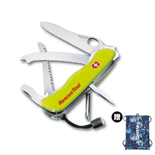 【VICTORINOX 瑞士維氏】13用瑞士刀 螢黃 0.8623.MWN(贈束口後背袋 610193)