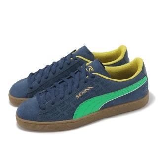 【PUMA】x Ayrton Senna 休閒鞋 Senna A Vida Suede 男鞋 藍 綠 麂皮 巴西(308126-01)