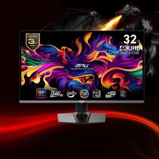 【MSI 微星】MPG 321URX QD-OLED 32型 UHD 240Hz 電競螢幕(0.03ms/ClearMR 13000)