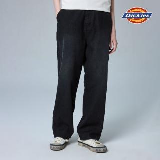 【Dickies】男款黑丹寧純棉多口袋設計直筒伐木休閒長褲｜DK0A88LUG29