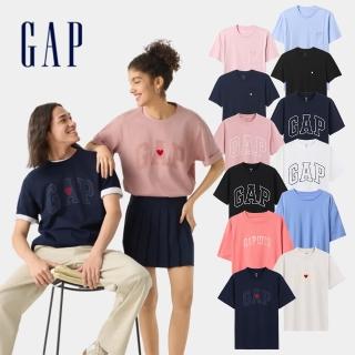 【GAP】男女裝 Logo純棉刺繡印花圓領短袖T恤-多款任選(724935&729563&725617&857901)
