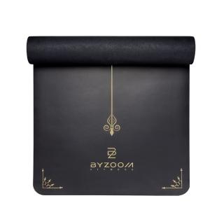 【BYZOOM FITNESS】PU天然橡膠瑜珈墊5mm 黑