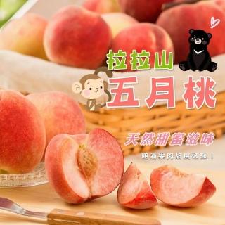 【黑貓嚴選】拉拉山水蜜桃12入禮盒(1087.5g/盒 五月桃 周家農場 產地直送)
