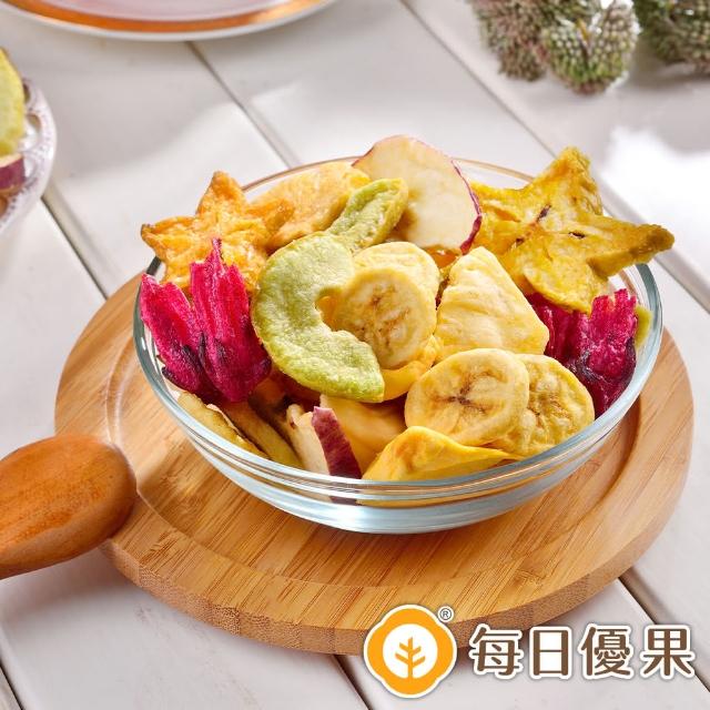 【每日優果】罐裝綜合水果脆片135G(水果脆片)