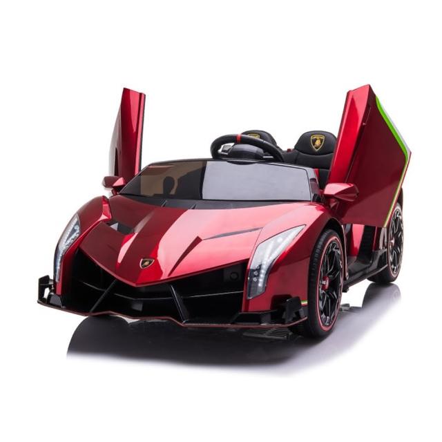 【聰明媽咪兒童超跑】毒藥 Veneno 原廠授權 四驅兒童電動車(XMX615 烤漆灰/紅)