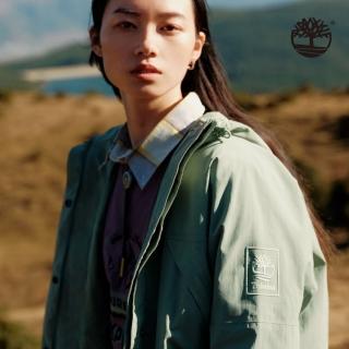 【Timberland 官方旗艦】女款淺綠色防水外套(A67J3EC6)