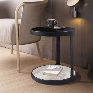 【BODEN】奧琳娜1.5尺工業風圓型小茶几/邊幾/邊桌