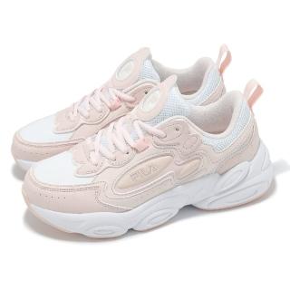 【FILA】休閒鞋 Boundless 女鞋 粉紅 白 復古 老爹鞋 斐樂(5J330Z555)