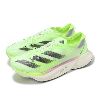 【adidas 愛迪達】競速跑鞋 Adizero Adios Pro 3 W 女鞋 綠 黑 緩震 回彈 運動鞋 愛迪達(IG6429)