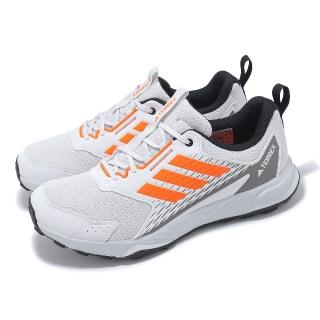 【adidas 愛迪達】越野跑鞋 Terrex Tracefinder 2 男鞋 灰 橘 緩震 戶外 運動鞋 愛迪達(JI4284)