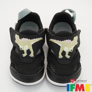 【IFME】動物系列-排水機能寶寶涼鞋(IF20-530603恐龍黑)