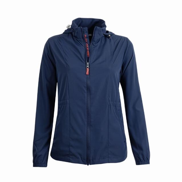 【PING】女款透氣網內裡抗UV高爾夫薄外套-深藍(防風透氣/防潑水/GOLF/RC25115-58)
