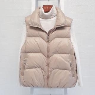 【巴黎精品】買一送一 真90%白鴨絨羽絨背心羽絨衣(短款輕便寬鬆休閒防寒保暖女夾克3色p1ah22)