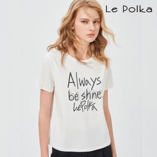 【Le Polka】珍珠印花工藝上衣-女