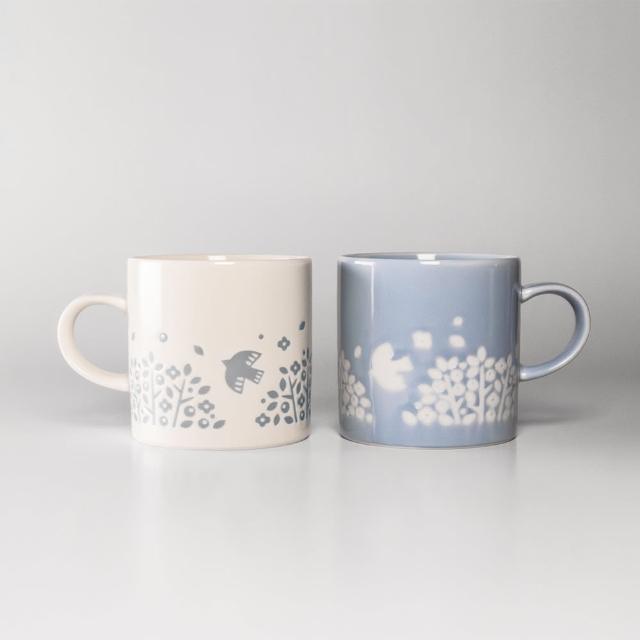 【上作美器】日本製飛鳥馬克杯雙人組(水杯/茶杯/咖啡杯300ml)