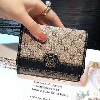 【LEESA】多卡位卡包\真皮錢包\錢包\皮夾\卡包\短款錢包\大容量錢包\牛皮錢夾\皮包\老花錢包\二折錢包