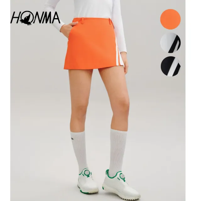 【HONMA 本間高爾夫】女款撞色拼接百褶短裙 春夏季 日本高爾夫球專櫃品牌(XS-L多色任選HWKX902R630)